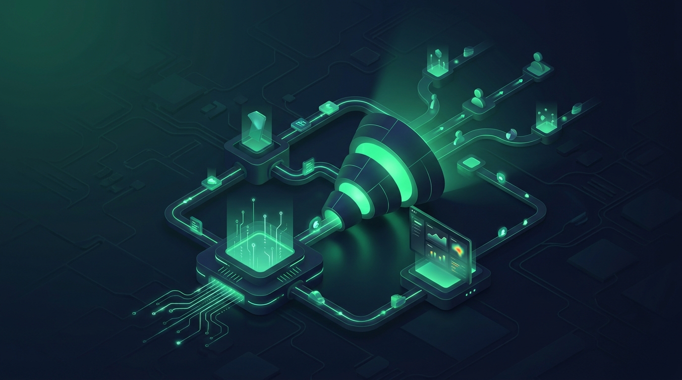 Infographic για digital marketing - οπτικοποίηση εννοιών GA4 BigQuery export, user behavior analytics, funnel analysis GA4
